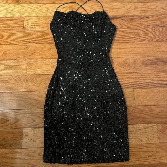 Windsor | Dresses | Black Sequin Dress Windsor | Poshmark